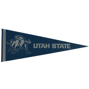 Utah State Bull Pennant Navy